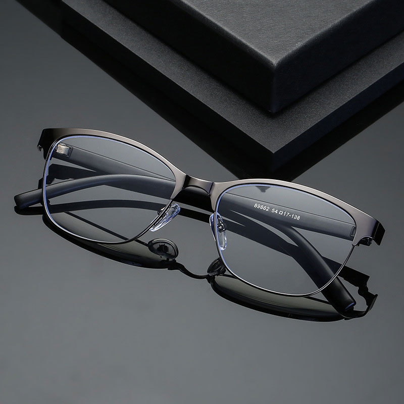 Neue Ankunft Mode Anti-Blue Ray Lesebrille Vollrand Metall Rahmen Brillen mit Feder Scharniere Männer und Frauen stil