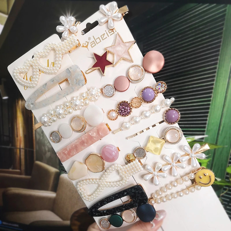 Mode Haar Pins Seite Clip Set Süße Acryl Waterdrop Haarspangen Für Frauen Mädchen Koreanische Geometrische Haar Zubehör Schmuck