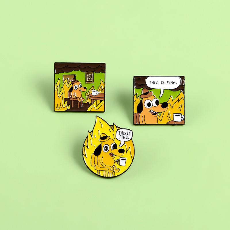 Broches en émail pour chien, dessin animé personnalisé, épingle à revers, sac de chemise, Badge Animal drôle, bijoux cadeau pour Fans et amis