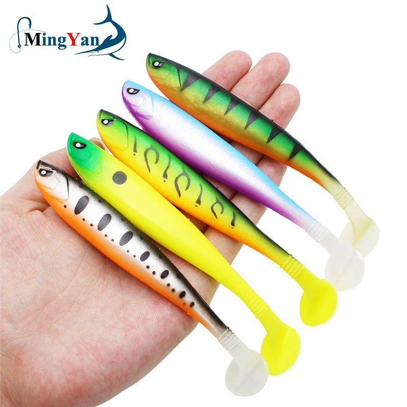 Soft silicone pesca iscas, artificial isca jig wobbler, swimbaits shad japão, cabeça jig, 10g, 13cm, 1 parte