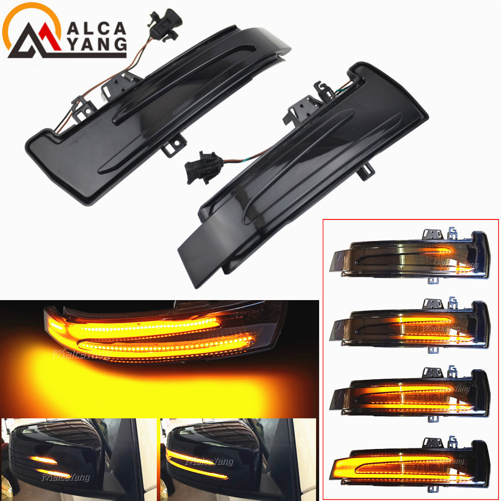 2szt Dynamiczny kierunkowskaz LED Lusterko boczne Wskaźnik Do Mercedes Benz W204 CLA A B C E S GLA GLK CLS Class W176 W212