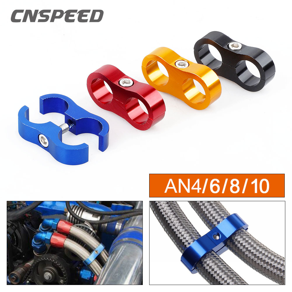 Universal AN4 AN6 AN8 AN10 AN12 Billet Oil Fuel Water Hose Tube Seprator Divider Clamp Aluminum Line Separator