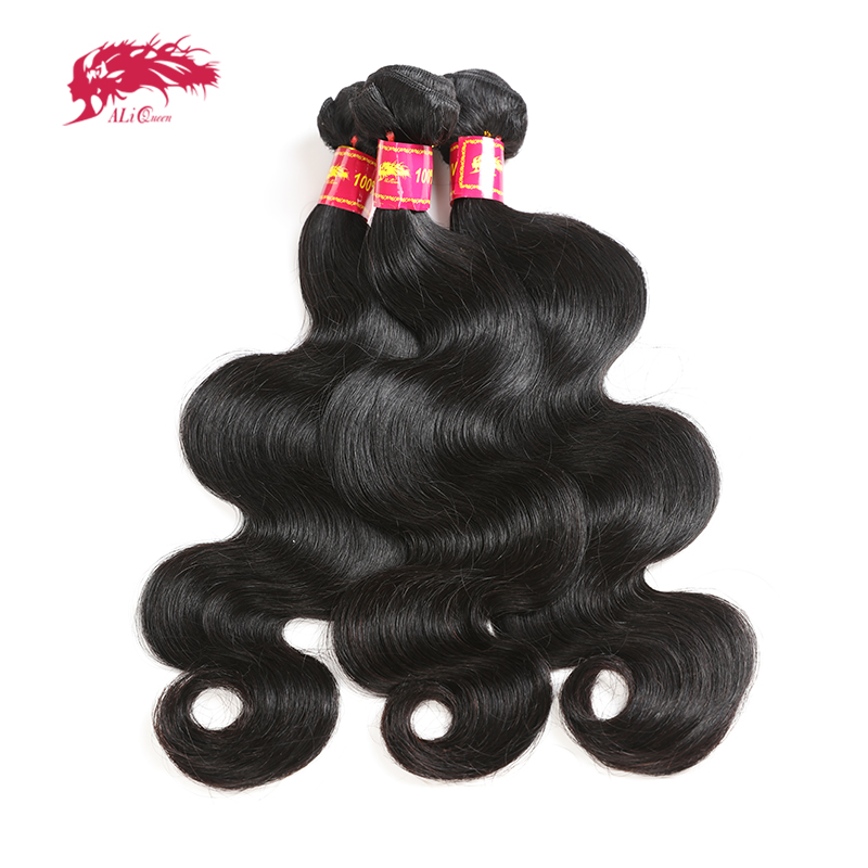 ผมแท้ Ali Queen Hair แบบ Body Wave บราซิลเลียน เรมี่  แบบเป็นมัด สีธรรมชาติ ขนาด 10'-30' ผมแท้ 100% สำหรับต่อผม 3/4 ชิ้น