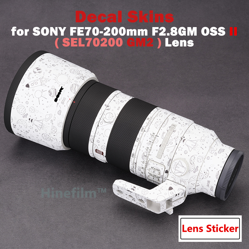 SEL70200GM2 / 70200 OSS II-Autocollant d'objectif, Film de protection pour Sony FE 70-200mm F2.8 GM OSS II, Lentilles Decal Skins Protector Cover