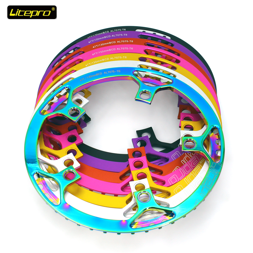 Kettenblatt Litepro 130BCD 47/53/56/58T BMX Kettenblatt Klapp Fahrrad Kettenblatt Schutz Fahrrad Kurbelgarnitur Zahn Faltrad Teile