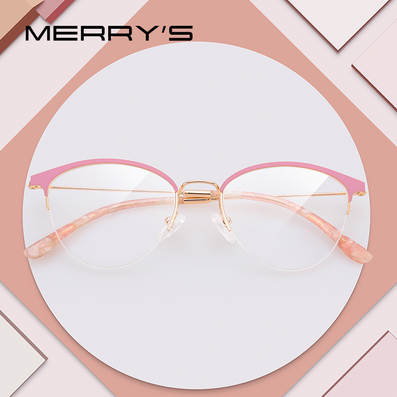 MERRYS DESIGN donna Retro Cat Eye occhiali da vista moda donna occhiali mezza montatura miopia occhiali da vista ottici S2231