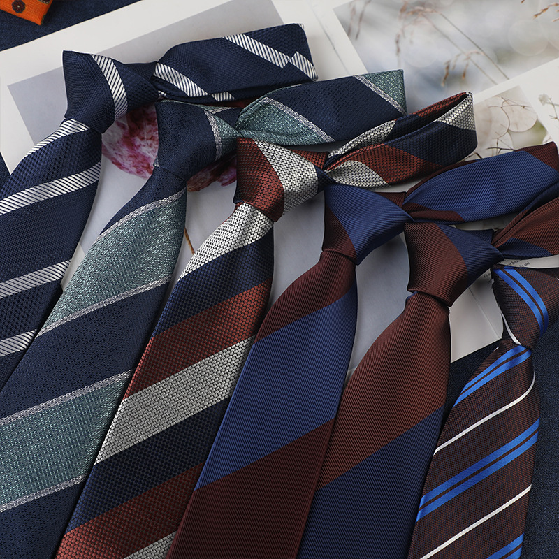 Modne krawaty klasyczny męski pasek żółty granatowy krawaty ślubne żakardowe tkane 8cm Vintage Men Tie koszule imprezowe krawaty