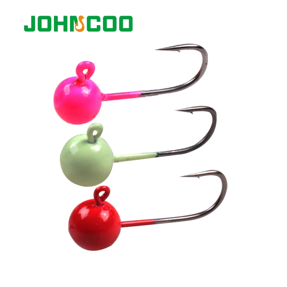 JOHNCOO 10 шт. рыболовный джиг-крючок 1 г-7 г приманка шариковый крючок для мягкой приманки Мягкая приманка рыболовные крючки для ловли окуня рыболовный крючок