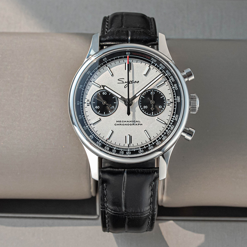 Edição limitada oficial piloto relógio mecânico cronógrafo st19 militar original 40mm relógio de pulso masculino relógios panda mecânicos