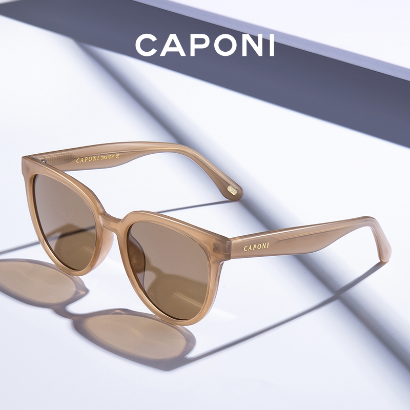 Модные женские солнцезащитные очки CAPONI, корейский бренд, дизайнерские винтажные очки, многоцветные ретро очки суперзвезды для женщин CP31031