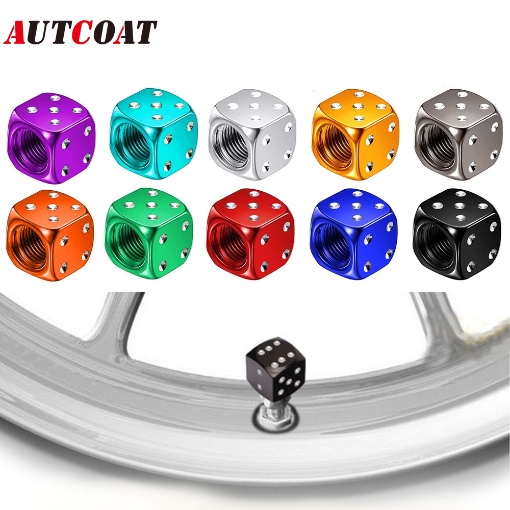 AUTCOAT 4 sztuk/zestaw aluminiowy samochód ciężarowy motocykl motor rower kostki mostek koła opona opona mostek koła zawór powietrza osłona przeciwpyłowa