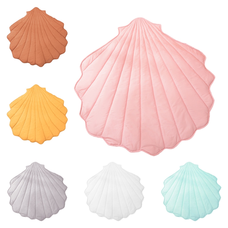 Neugeborenen Baby Baumwolle Krabbeln Teppich Decke Shell Form Krabbeln Spielen Matte Teppich Kind Kinder Zimmer Dekoration