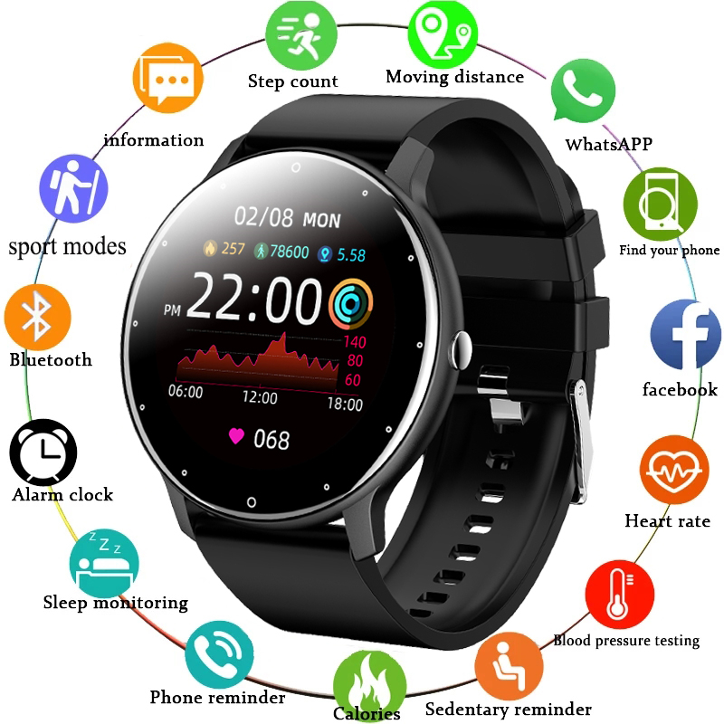 LIGE nouvelle montre intelligente hommes et femmes montre de sport pression artérielle surveillance du sommeil traqueur d'activité Android ios podomètre Smartwatch