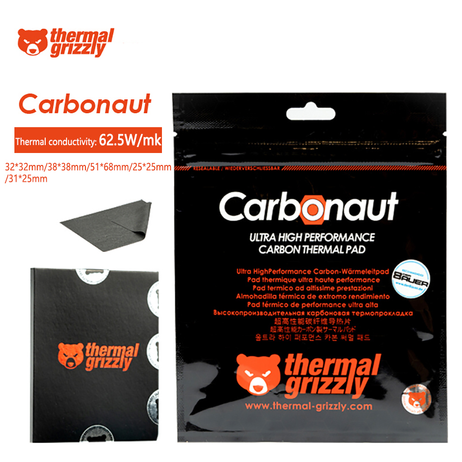 Thermal Grizzly Carbonaut Wärmeleitpad 62,5 W/mk Wiederverwendbares CPU/GPU-Motherboard-Wärmesilikonpad mit hoher Wärmeleitfähigkeit