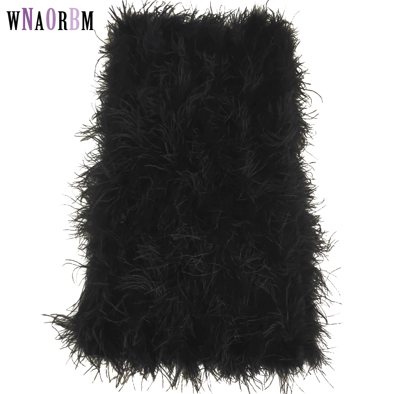 Falda de pelo de avestruz 100% natural, abrigo de piel de 62 cm de longitud para mujer, vestido de piel de avestruz auténtica, sujetador, falda de una línea personalizable