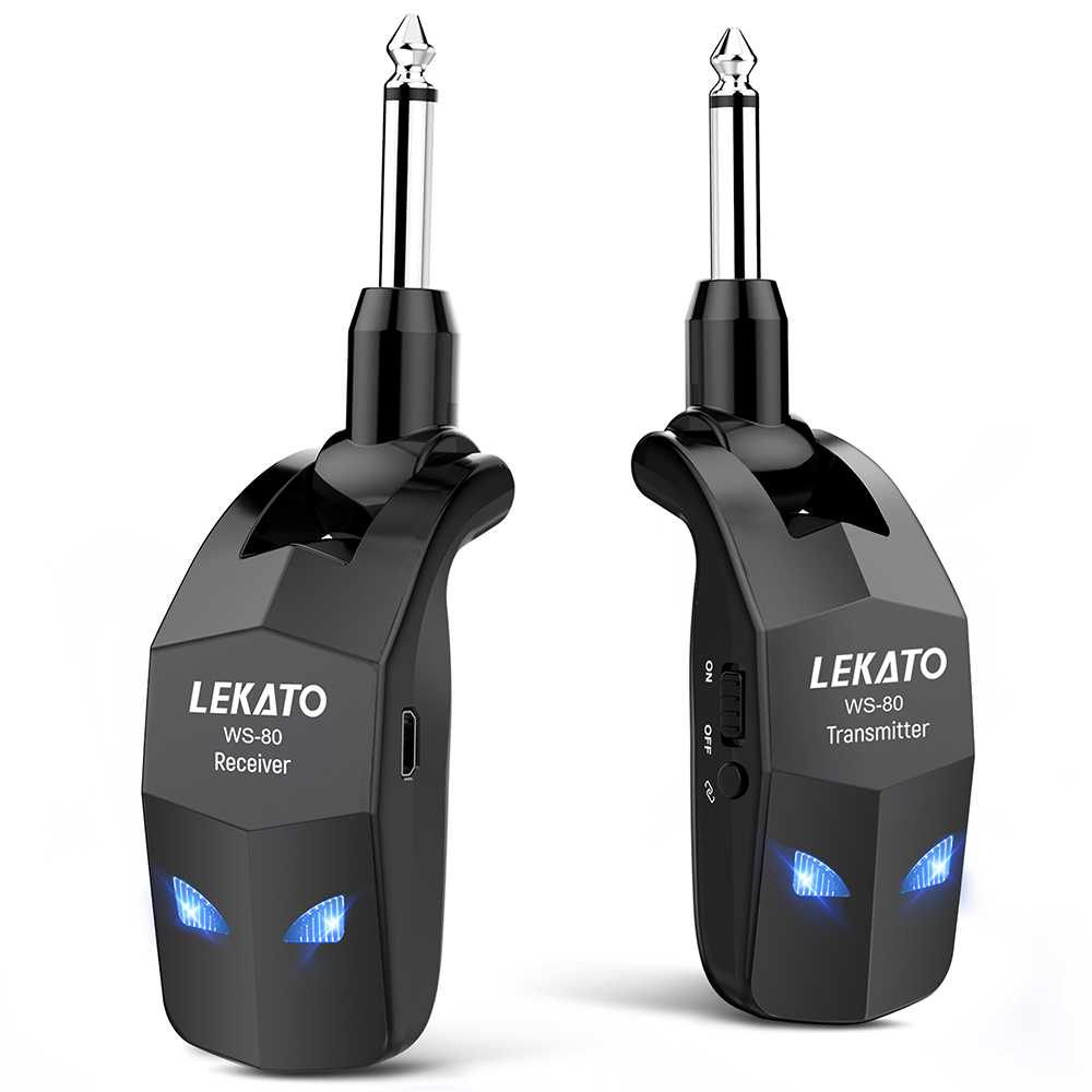 Lepo 2.4GHz bezprzewodowy System gitara basowa wbudowany akumulator gitara nadajnik bezprzewodowy System nadajnik-odbiornik