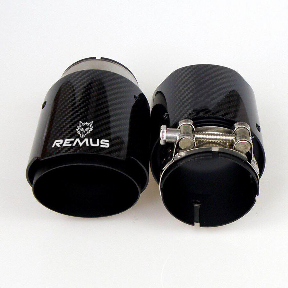 Remus tubo negro mate fibra de carbono acero inoxidable tubo de escape Universal para automóvil silenciador tubo para bmw e46 выхлоп illegист Eusы