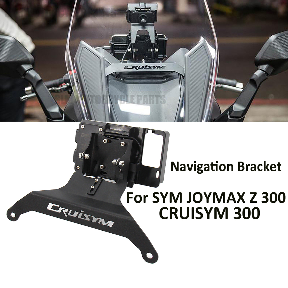 Voor SYM JOYMAX Z300 2018-2019 CRUISYM300 2017-2019 Navigatie Beugel Motorfiets Voorruit Mount GPS smartphone Houder