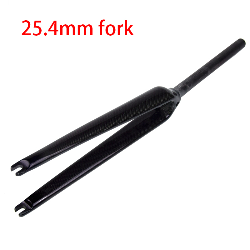 Date 700C 25.4mm course vélo de route brillant mat 3K UD fourche entièrement en fibre de carbone piste fourche avant de vélo à engrenages fixes fourche dure en carbone