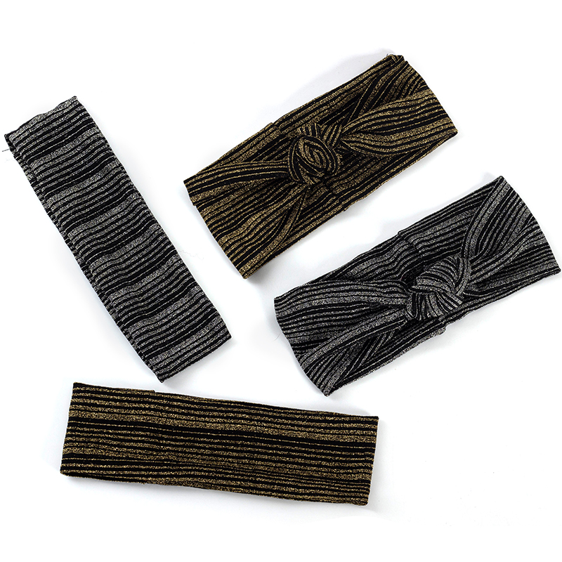 Geebro moda tarja feminino bandana torção de malha turbante torcido nó headwrap meninas hairband acessórios para o cabelo