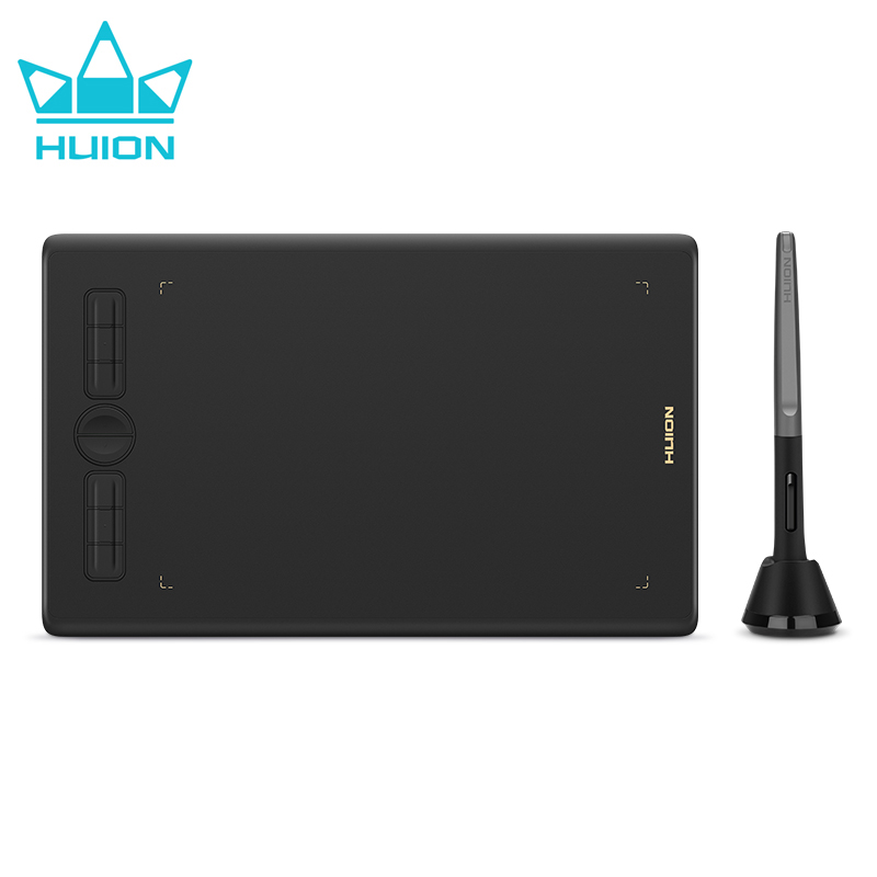 Huion-Tablette de dessin numérique H580X, sans batterie, stylet, signature pad, Linux, MacOS, PC, Android, connectivité de l'appareil