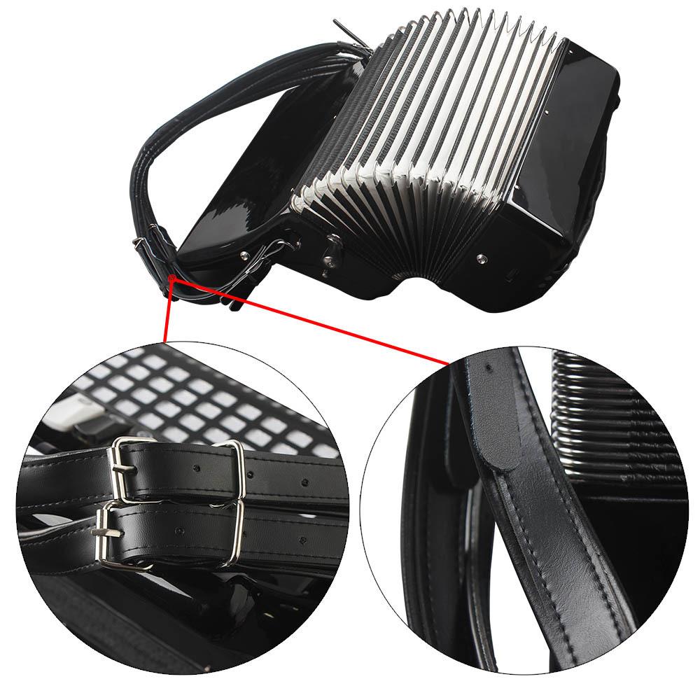 Correas de cuero suave para acordeón, juego de cinturones ajustables para el brazo y los hombros, accesorio para instrumentos de acordeón de Bajo 16-120