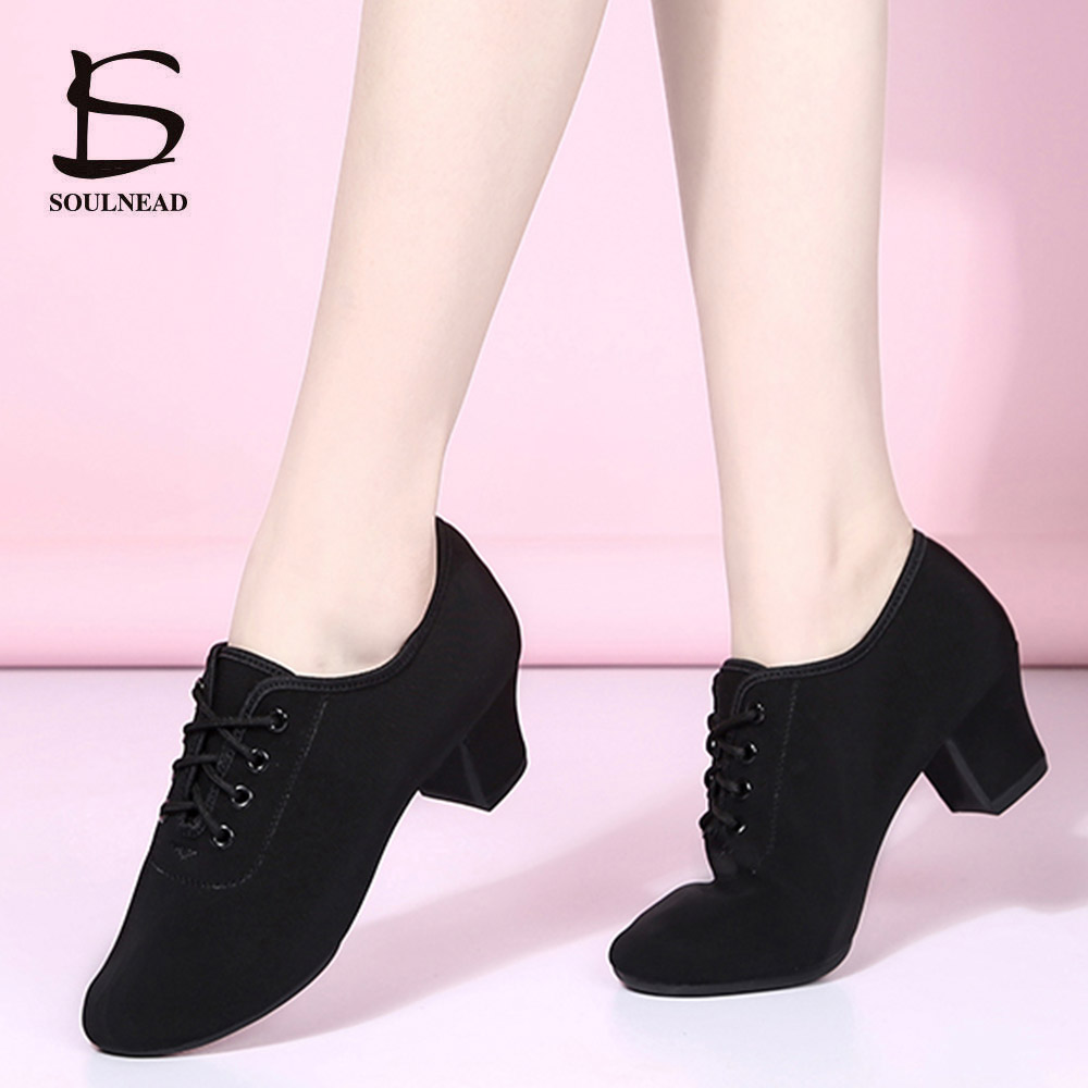 Zapatos de baile para mujer, zapatillas de tacón alto para baile de salón latino, Jazz, Salsa, entrenamiento de práctica, modernas y populares