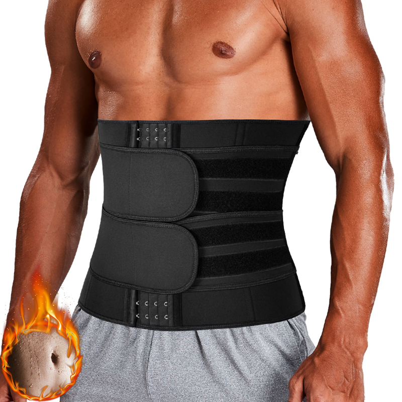 Mężczyźni Trener talii Fitness Pas wyszczuplający Sauna Body Shaper Gorset do brzucha Utrata masy ciała Trymer Pas Trening potu Spalacz tłuszczu