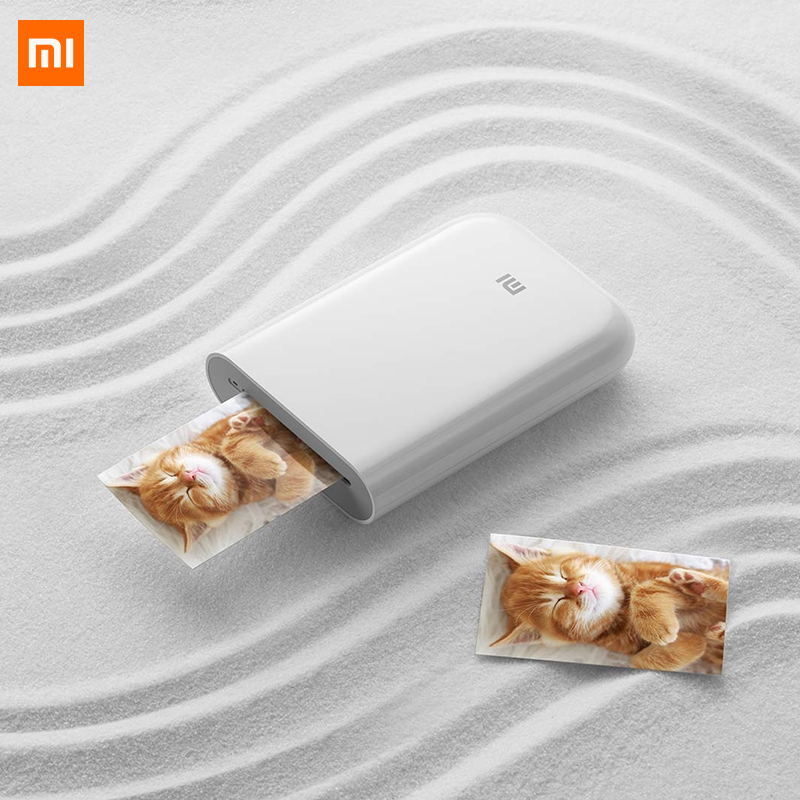 Xiaomi-impresora AR de 300dpi, Mini impresora de fotos portátil de bolsillo con bricolaje Share 500mAh, impresora de imágenes de bolsillo, funciona con mijia
