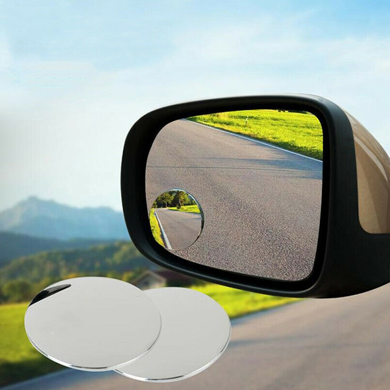 1 Buah/2 Buah Mobil 360 Derajat Wide Angle Blind Penghapusan Cembung Cermin Kecil Bulat Sisi Framless Adjustable Blind spot Spion