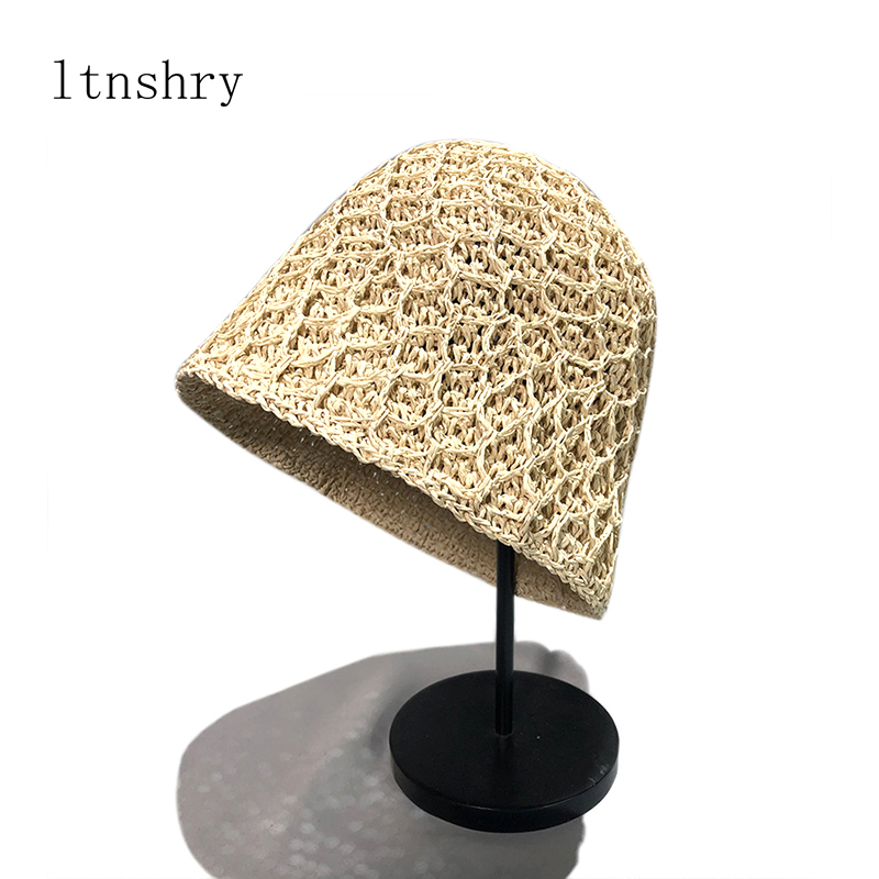 Chapéu de Palha Estilo Panamá para Mulheres, Boné de Verão, Chapéu de Sol, Boné de Praia, Chapéu de Verão para Meninas ao Ar Livre