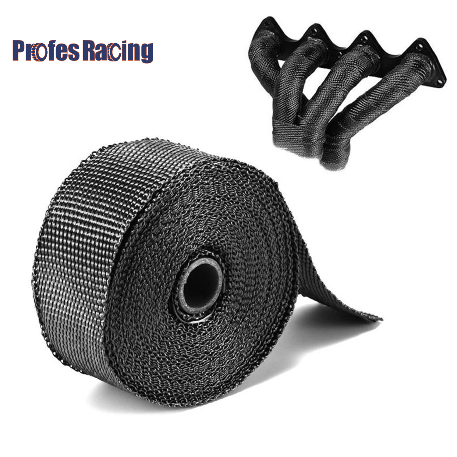 Motorrad-Schalldämpfer-Thermoband, Auspuff-Heizungsband, Krümmer-Isolierrolle, hitzebeständig mit Edelstahlbändern, 5cm*5M/10M/15M