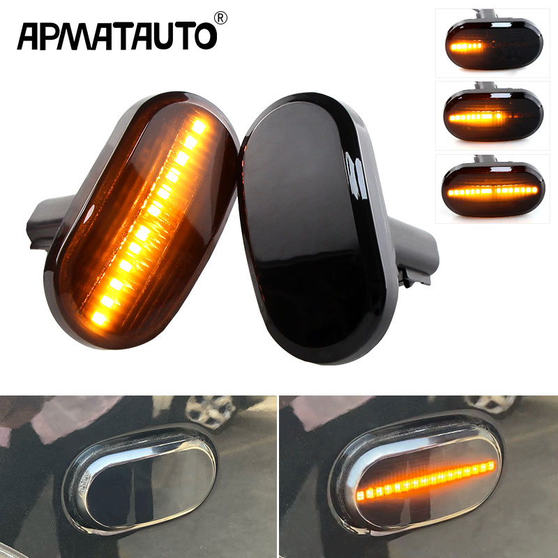Indicador lateral Led para coche, luz intermitente dinámica para Suzuki Jimny B64W JB74 JB23 JB64 Mazda AZ off-road JM23W, 2 piezas