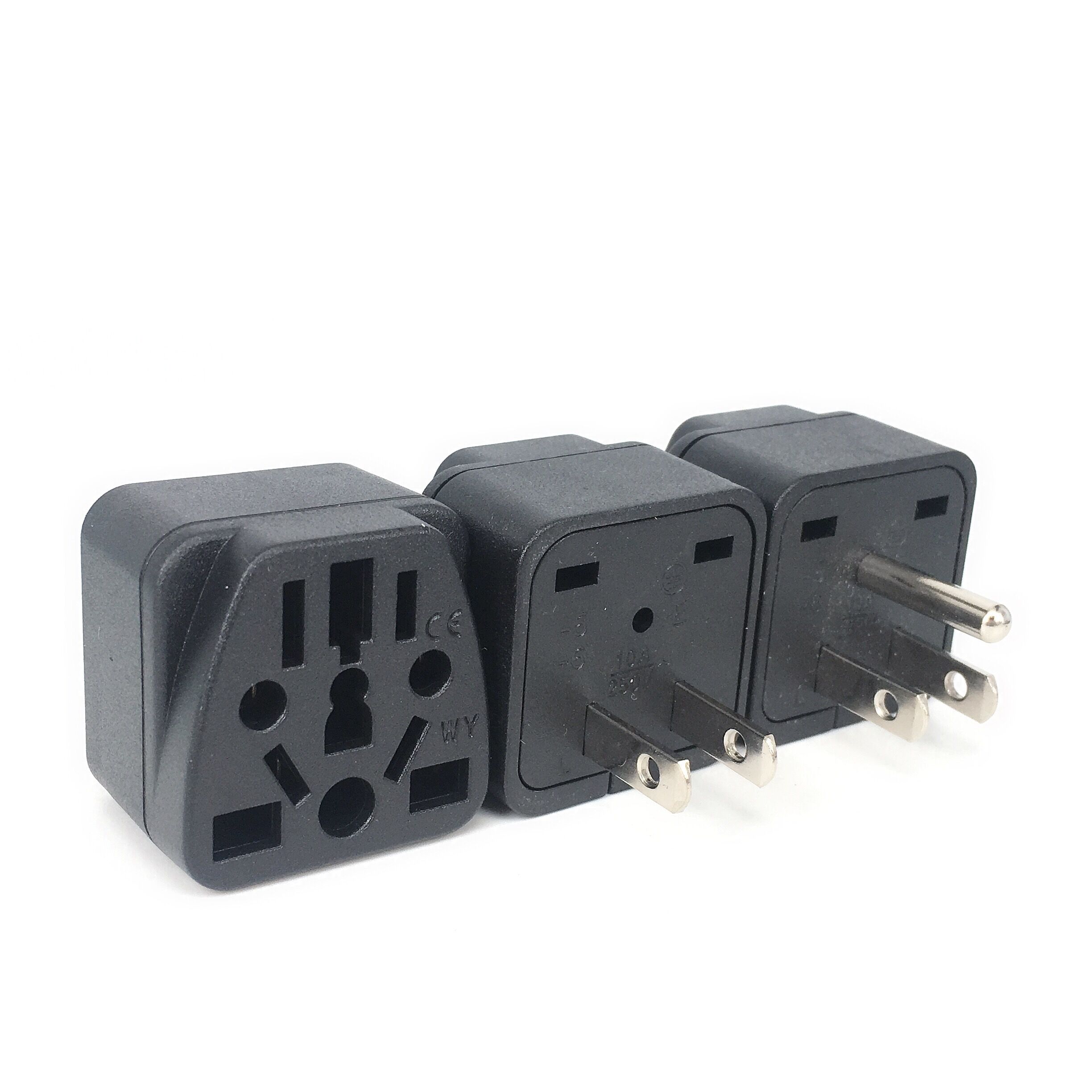 Novo universal alemão rússia au reino unido kr ue para eua tomada de energia ac américa plug eua carregador viagem japão adaptador conversor tipo b 10a
