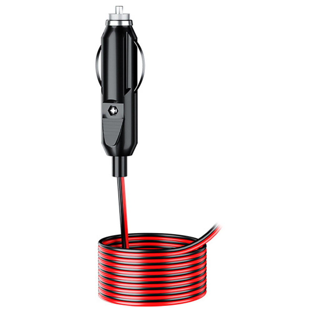 Adaptador de enchufe macho para encendedor de coche, enchufe de encendedor de cigarrillos con luz indicadora LED, cable de 4m, 24V DC 12V, Auto 20A