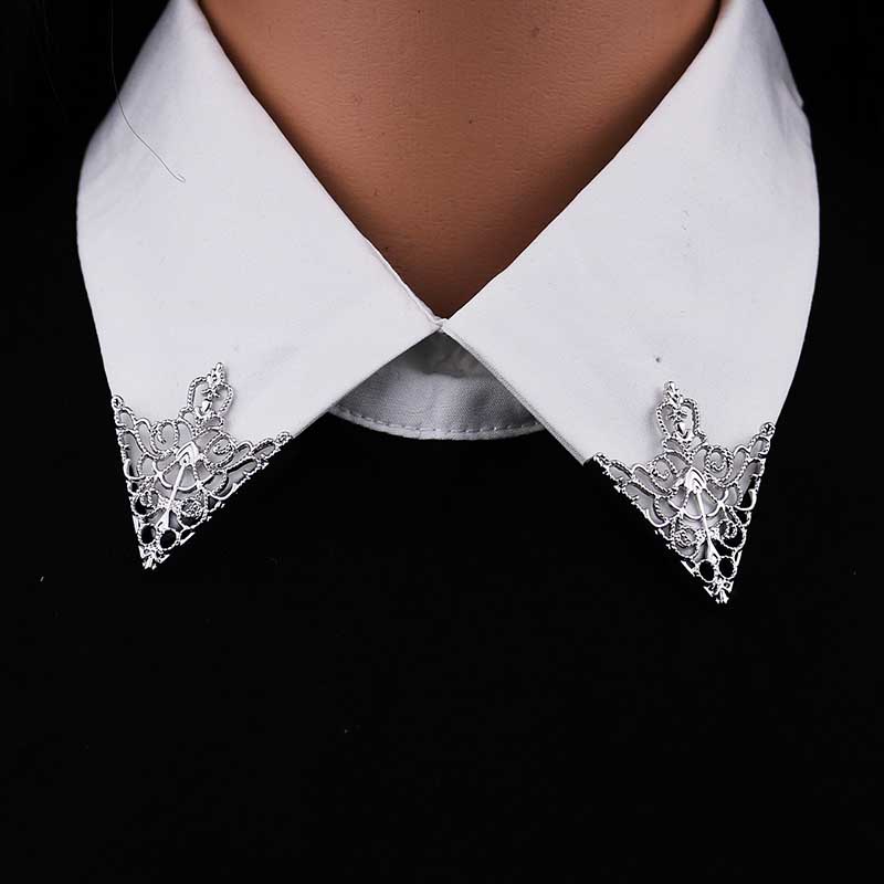 Metalowa broszka klapa mężczyzna kołnierz szpilki moda broszki do koszuli garnituru kołnierz Pin porady dekoracji sukni ceremonia biznesowa bankiet