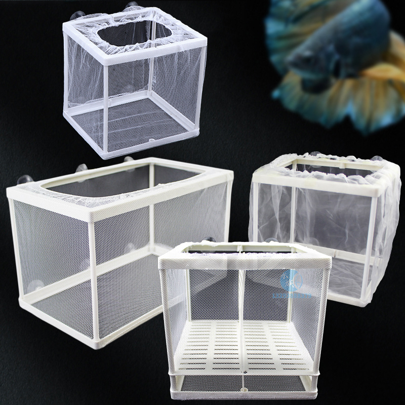 Caixa de malha de isolamento para criação de peixes de aquário, incubadora de rede para tanque de peixes, armadilha de gaze s/l, acessórios de aquário