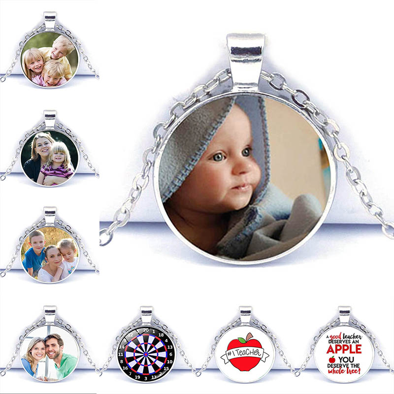 Personalisierter Foto-Anhänger, personalisierte Halskette, Foto für Ihr Baby, Baby, Mutter und Papa, Großeltern, ein Geschenk für Familienmitglieder