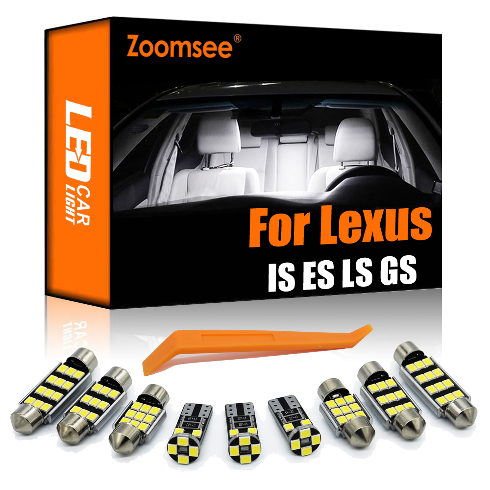 CANbus สําหรับ Lexus IS ES LS GS IS250 IS300 IS350 ES350 ES300h LS430 LS460 LS600h GS430 GS300 รถ LED ภายในโดมแผนที่ชุด