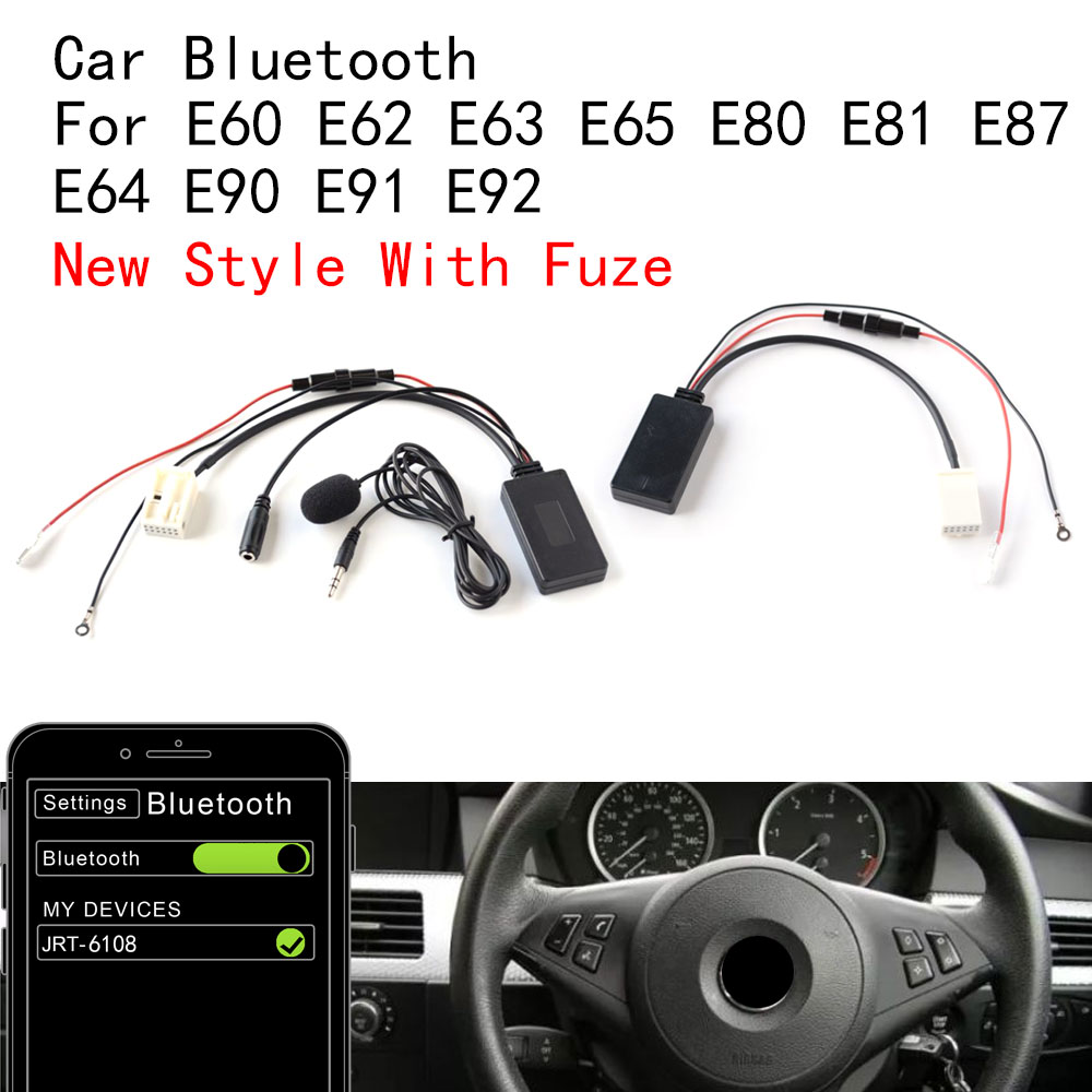 Новый Автомобильный Bluetooth Aux-разъем аудио кабель микрофон гарнитура адаптер для BMW E60 E63 E64 E65 E66 E87 E88 E81 E82 E90 E91 E91 E92