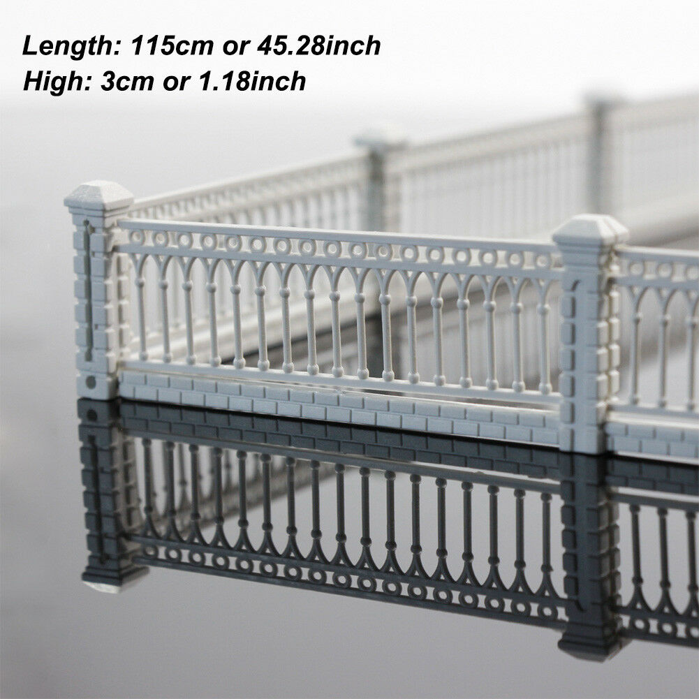 Evemodel, modelo de ferrocarril de 1 metro, pared de valla de construcción blanca, escala 1:87 HO OO LG10001