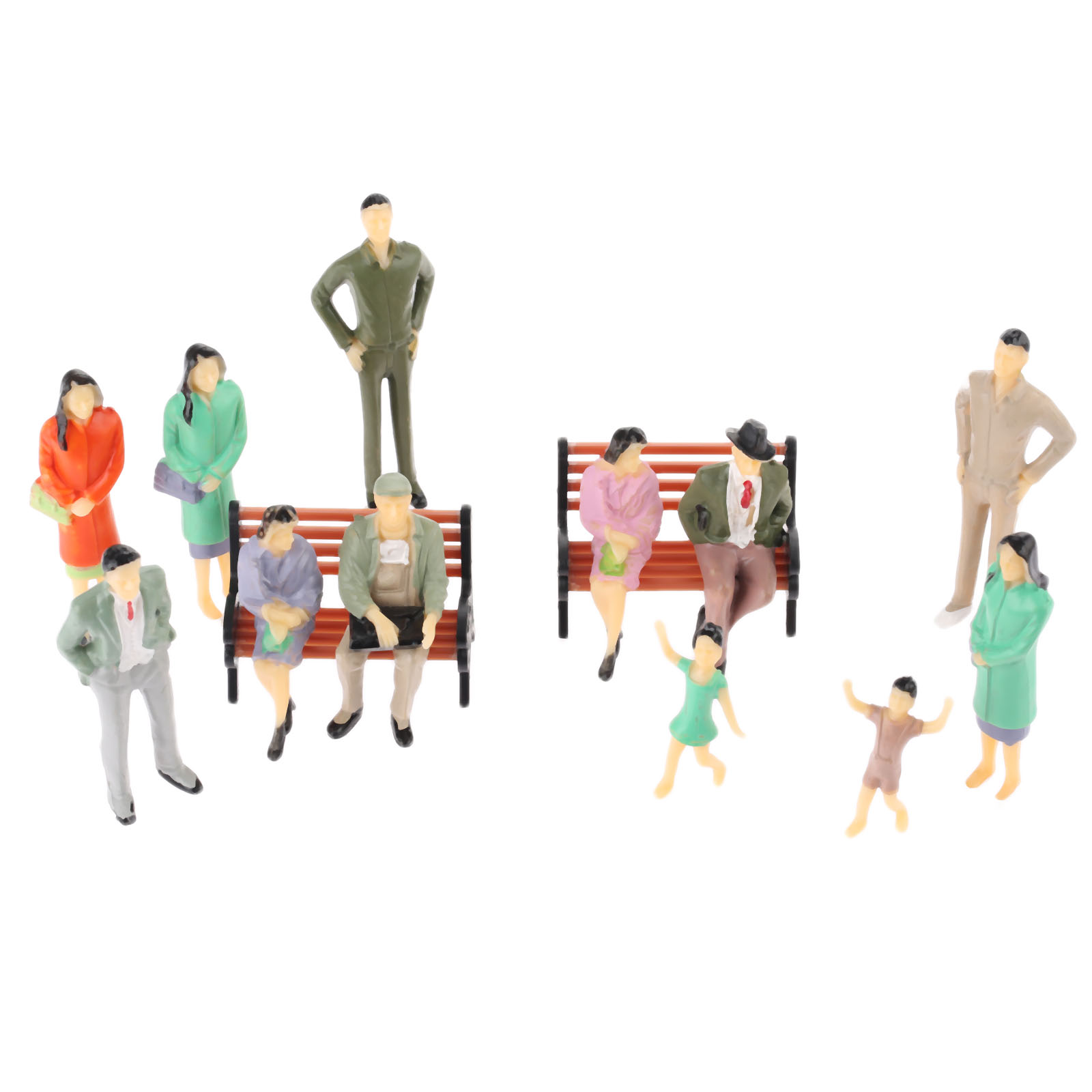 10 pz/lotto 1:30 modello multicolore persone figure in miniatura modelli architettonici modello in scala umana 65MM persone in plastica per Layout