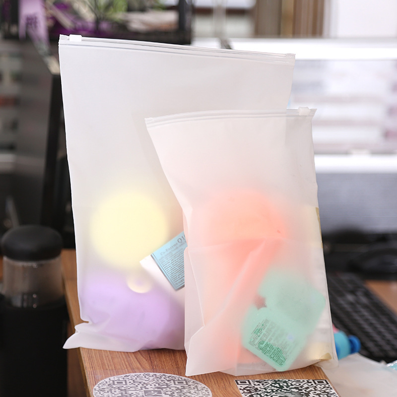 Sac en Plastique à Fermeture Éclair EVA, Sacoche Translucide d'Emballage Étanche, Fourre-Tout de Rangement en PE, 10 Pièces