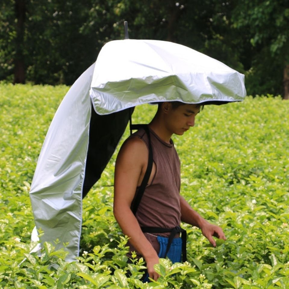 Paraguas a prueba de lluvia para acampar, sombrilla de pesca, protección solar, recolección de té, trabajo, senderismo al aire libre, viaje, sombrilla, capa, toldo