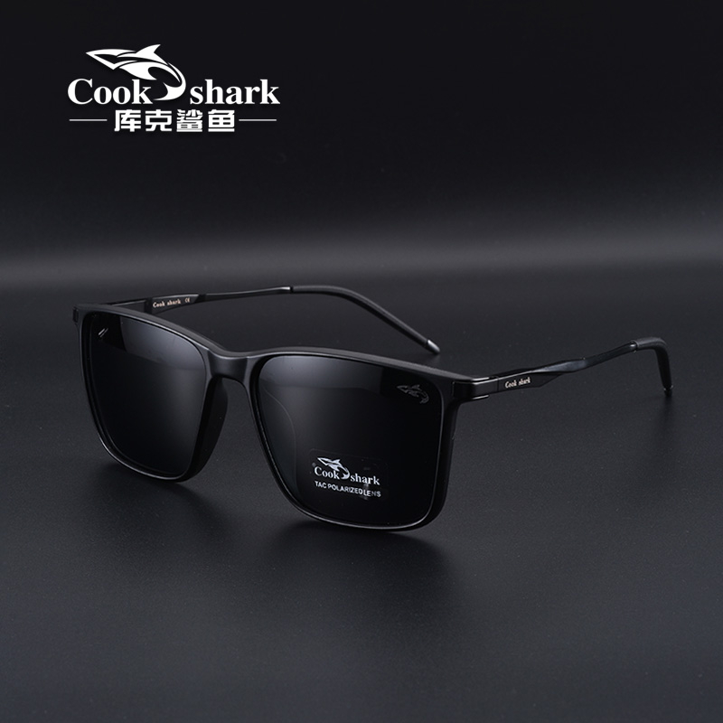 Cook Shark แว่นกันแดดโพลาไรซ์ แว่นกันแดดผู้ชาย ป้องกันรังสียูวีของผู้หญิง ขับรถ แว่นตาเปลี่ยนสีพิเศษ เทรนด์บุคลิกภาพ