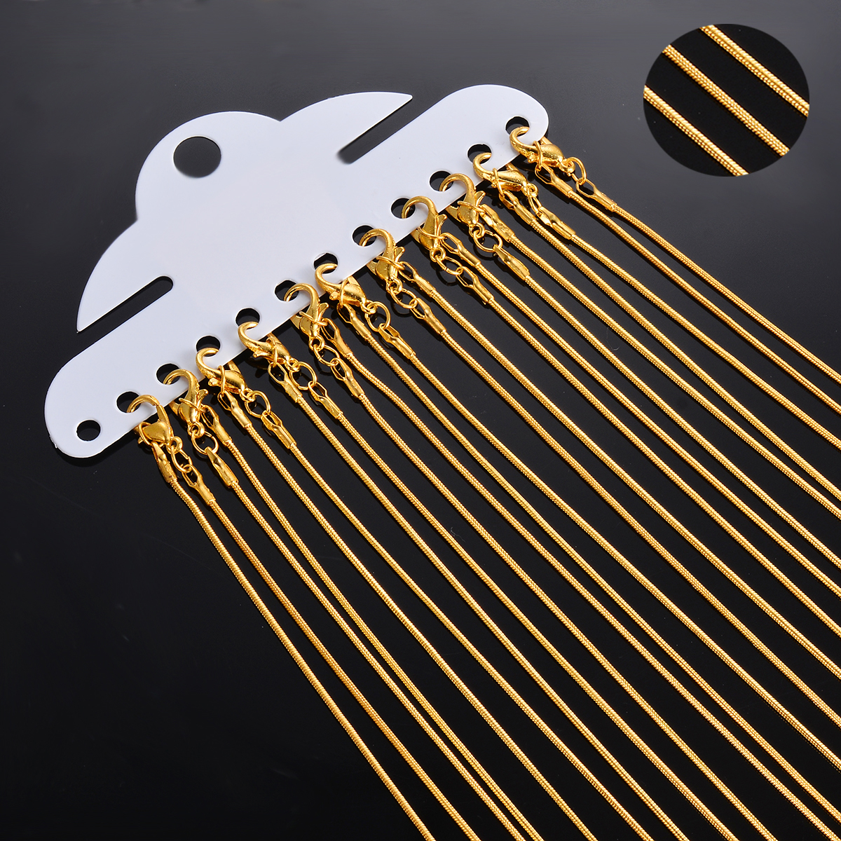 Hurtownie 12 sztuk/partia 1.2mm miedziany okrągły wąż łańcuszek naszyjnik z karabińczykami dla DIY tworzenia biżuterii