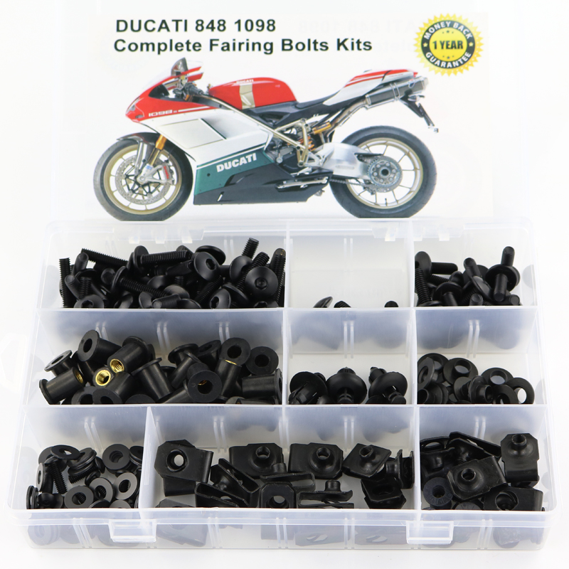 Fit Voor Ducati 848 1098 Motorfiets Accessoires Compleet Volledige Kuip Bouten Kit Clips Carrosserie Schroef Moeren Schroeven Fastener Staal