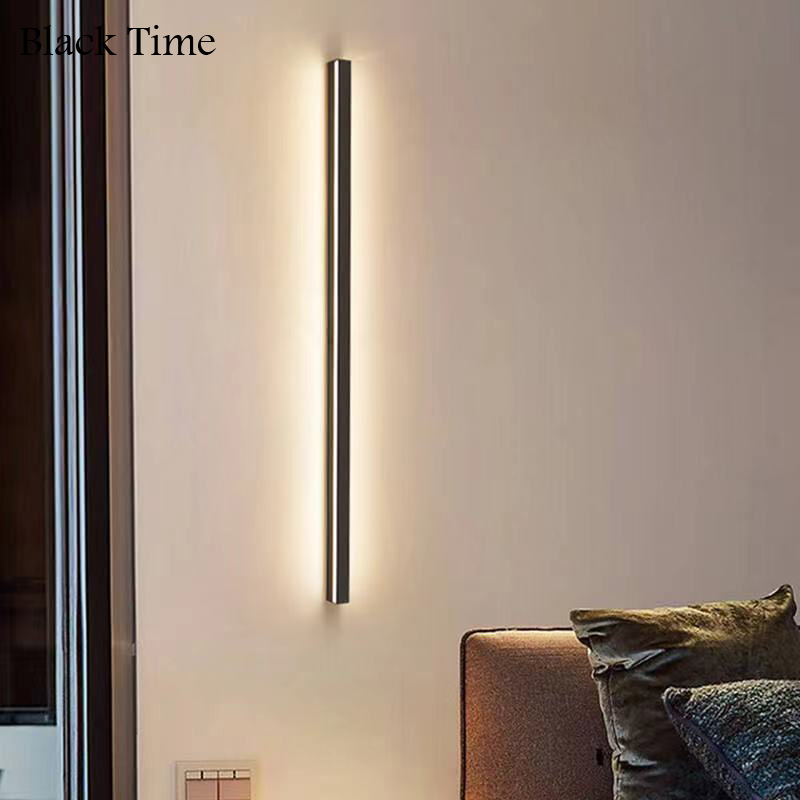 Lampu Dinding LED Hitam untuk Ruang Tamu Kamar Tidur Lampu Dekorasi Dapur Lampu Samping Tempat Tidur Cermin Lampu Dinding Depan Lampu Dinding 110V 220V