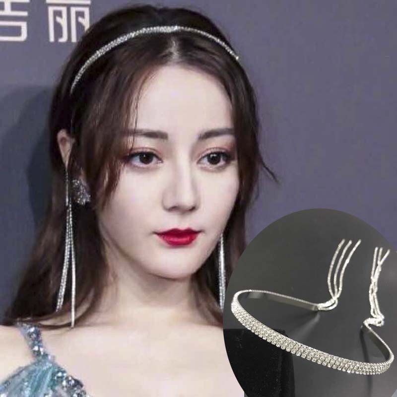 Diadema de borla con personalidad a la moda, diadema de diamante simple, diadema de taladro de agua con temperamento