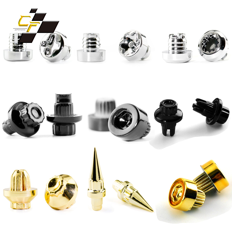 125ชิ้น/เซ็ตล้อ Rivets ถั่วสำหรับ Universal หมวก Lip สกรู Bolt ยางขอบตกแต่งเปลี่ยนรถ Refits Accessroies